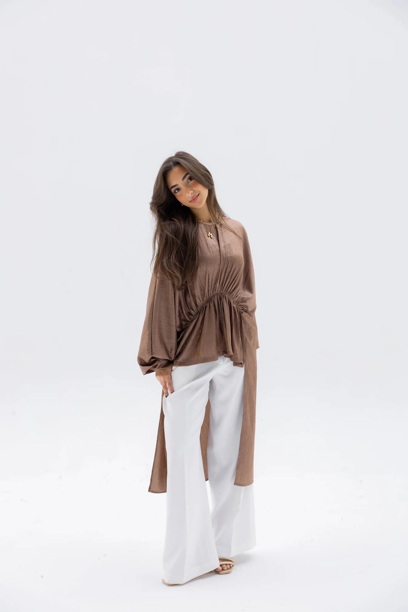 Layaly blouse - Peach and mint