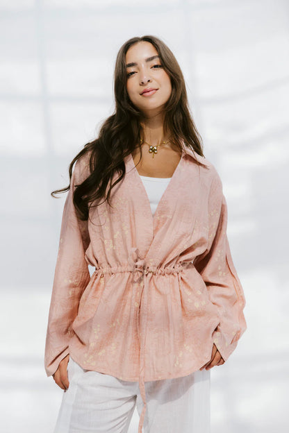 Fleur aura top - Peach and mint