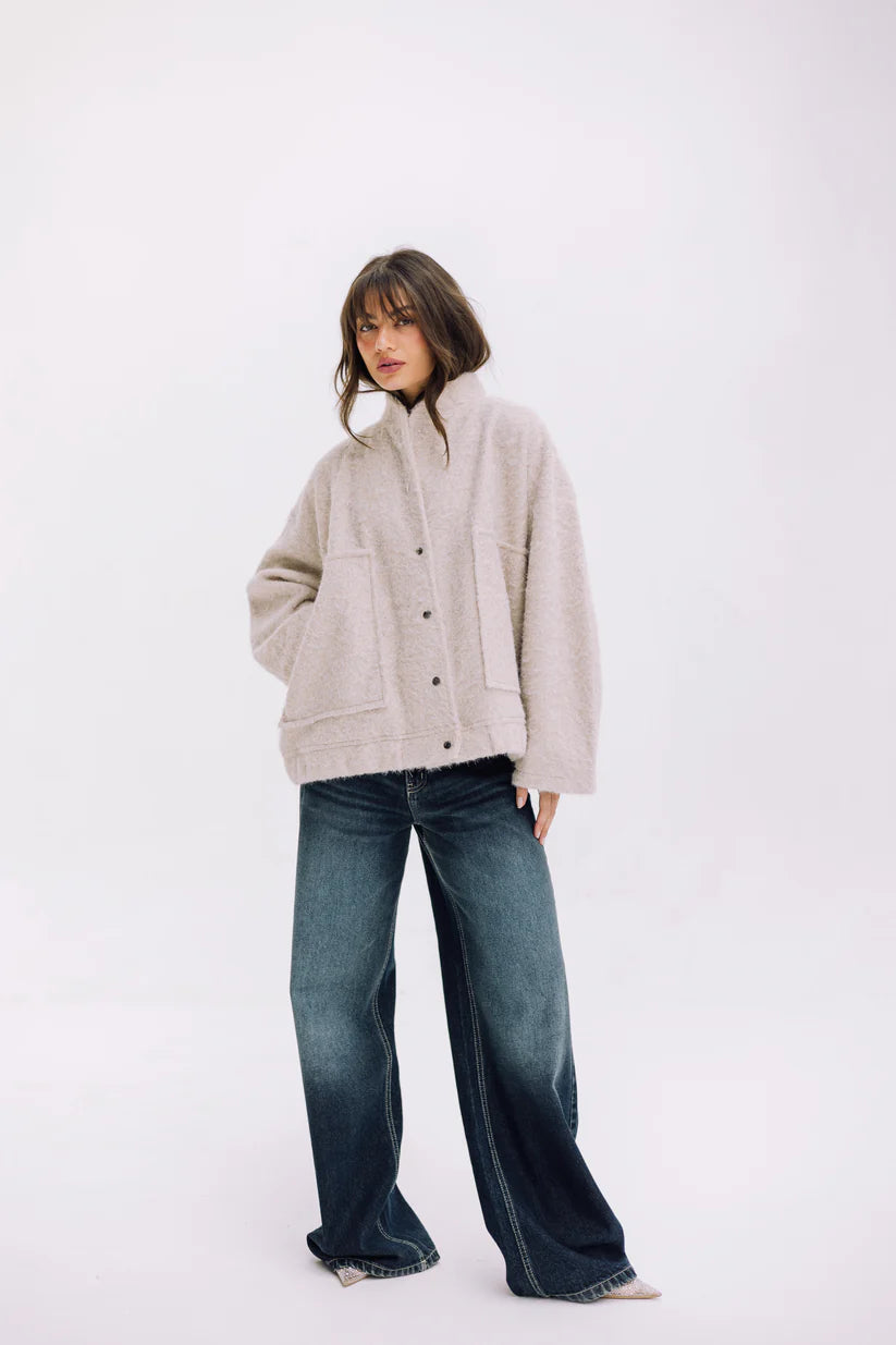 Shimmer fluff on jacket - Wajad