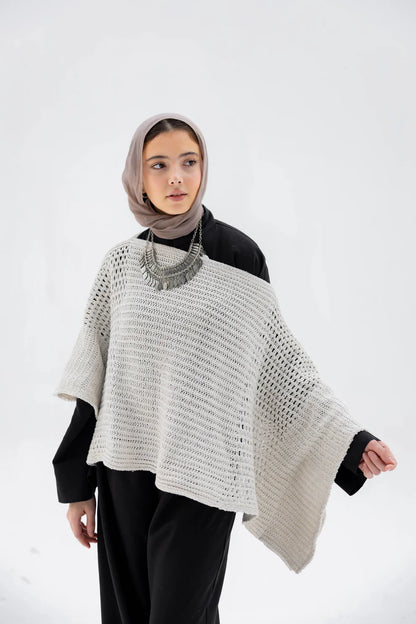 Moonlit Cape - Peach and mint