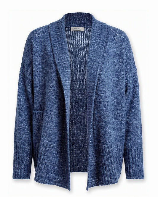 HBShop garment image: Crisp Air Knit Cardigan - Amalia, Storm Blue