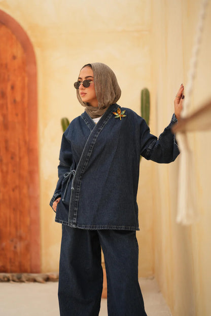 Criss Cross denim jacket - Traumen