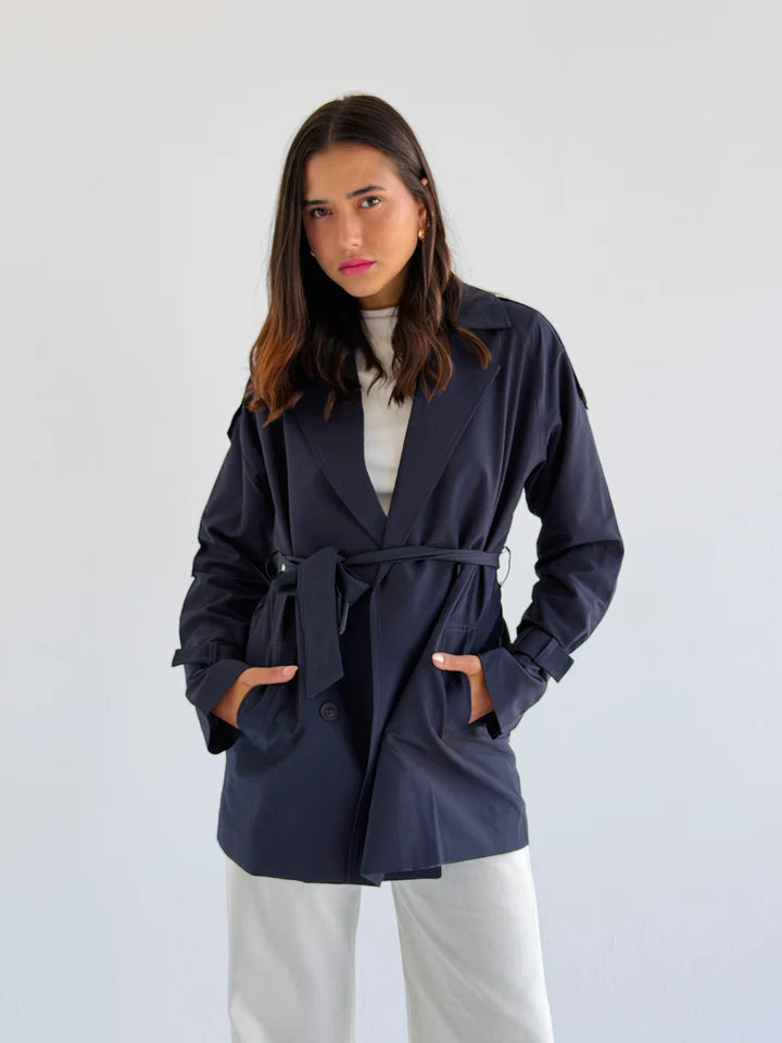 Short Trench Coats - Chiffon