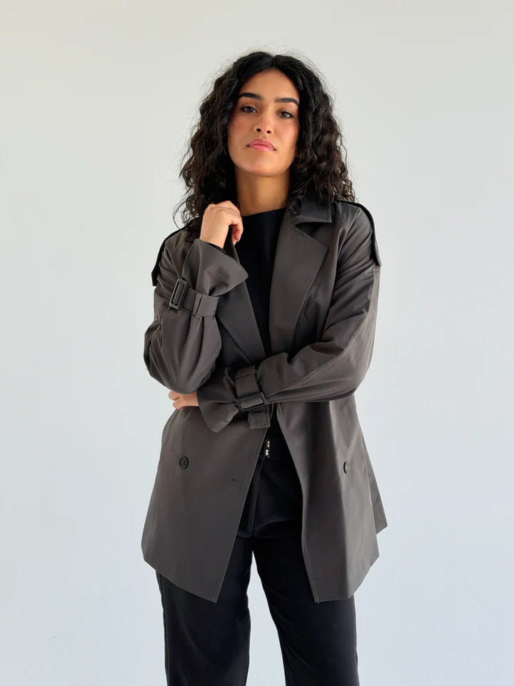 Short Trench Coats - Chiffon