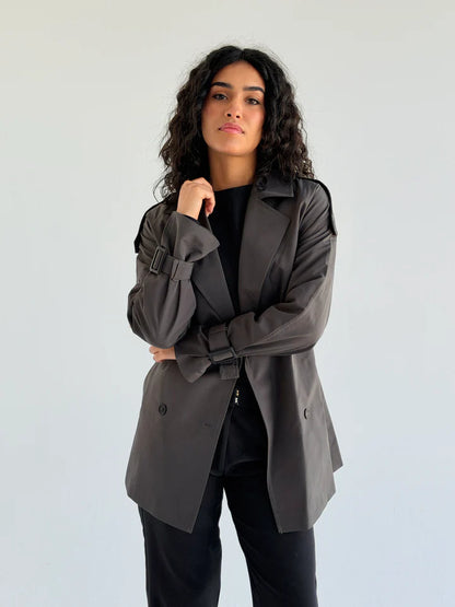 Short Trench Coats - Chiffon