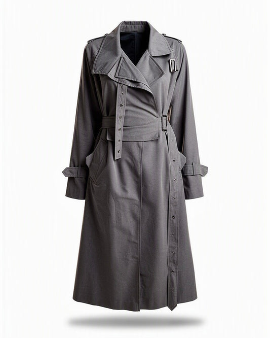 HBShop garment image: Double eyelet trench coat-NK, Grey
