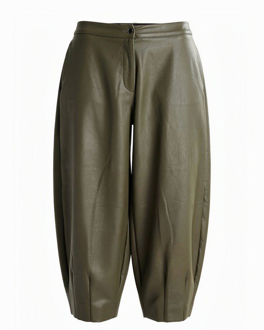 HBShop garment image: Essenial Balloon Leather Pants - Amalia, Olive