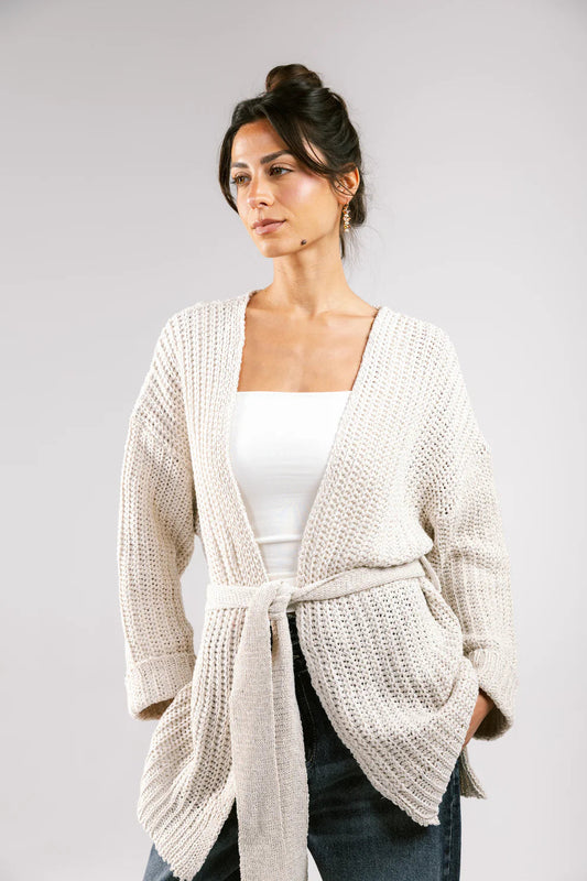 Crystal Skies Crochet Cardigan - Amalia-Offwhite
