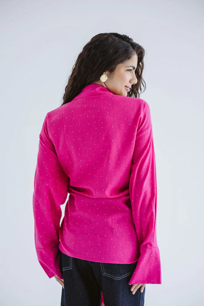 studded wrapped in a dream top - Amalia