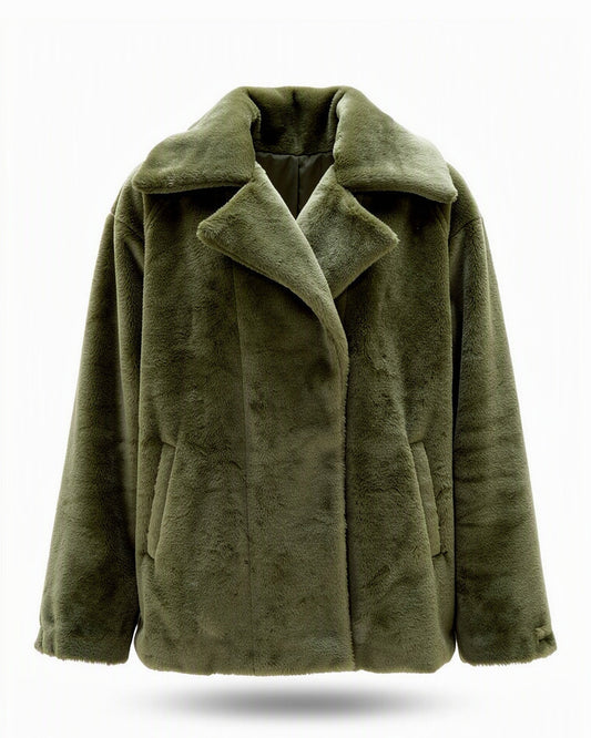 HBShop garment image: faux fur jacket - Jeno, Olive