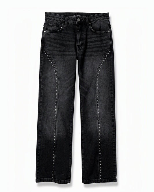 HBShop garment image: Fearless Studded Denim - OBI, Washed black