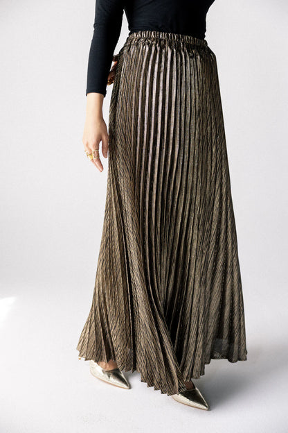 Sparkling pleated skirt - chiffon