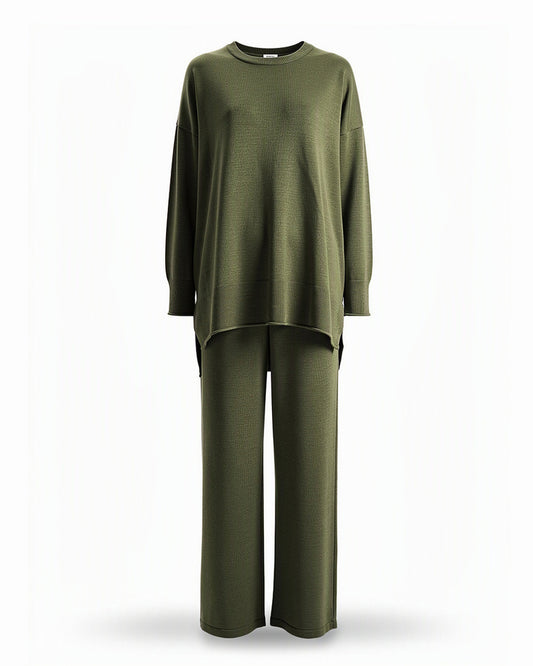 HBShop garment image: Good Feels Knit Set - Amalia, Olive