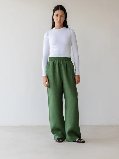 Basic linen pantss - Ascia