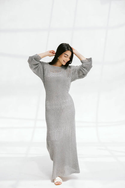 The fish net dress - Peach and mint