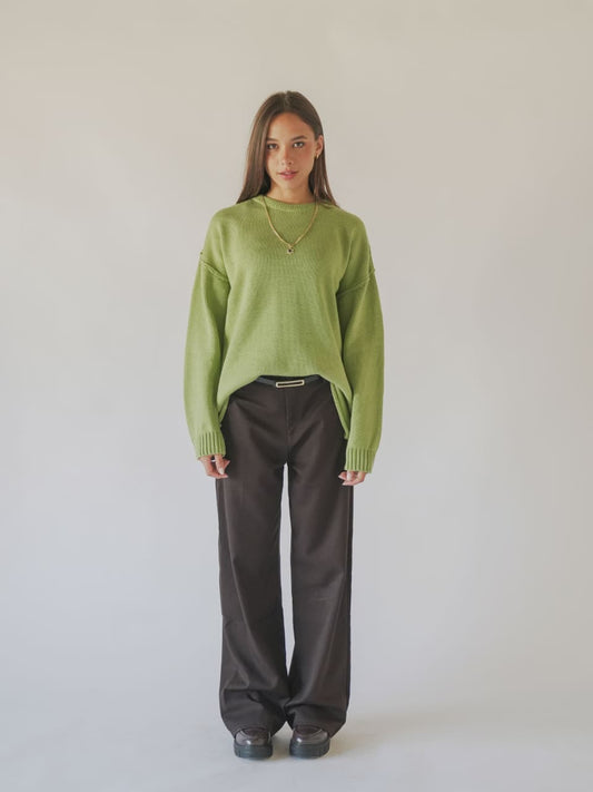 Knit plain sweater - CAJ