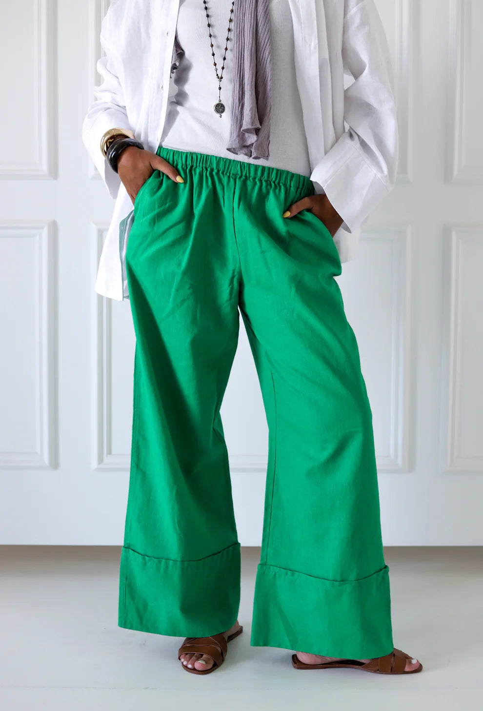 Folded Linen Pants - Zeyylan