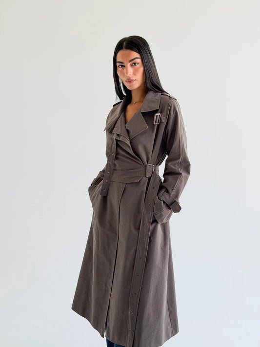 Double eyelet trench coat-NK