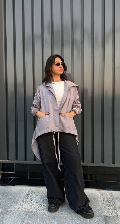 High low zipper jacket - Jeno