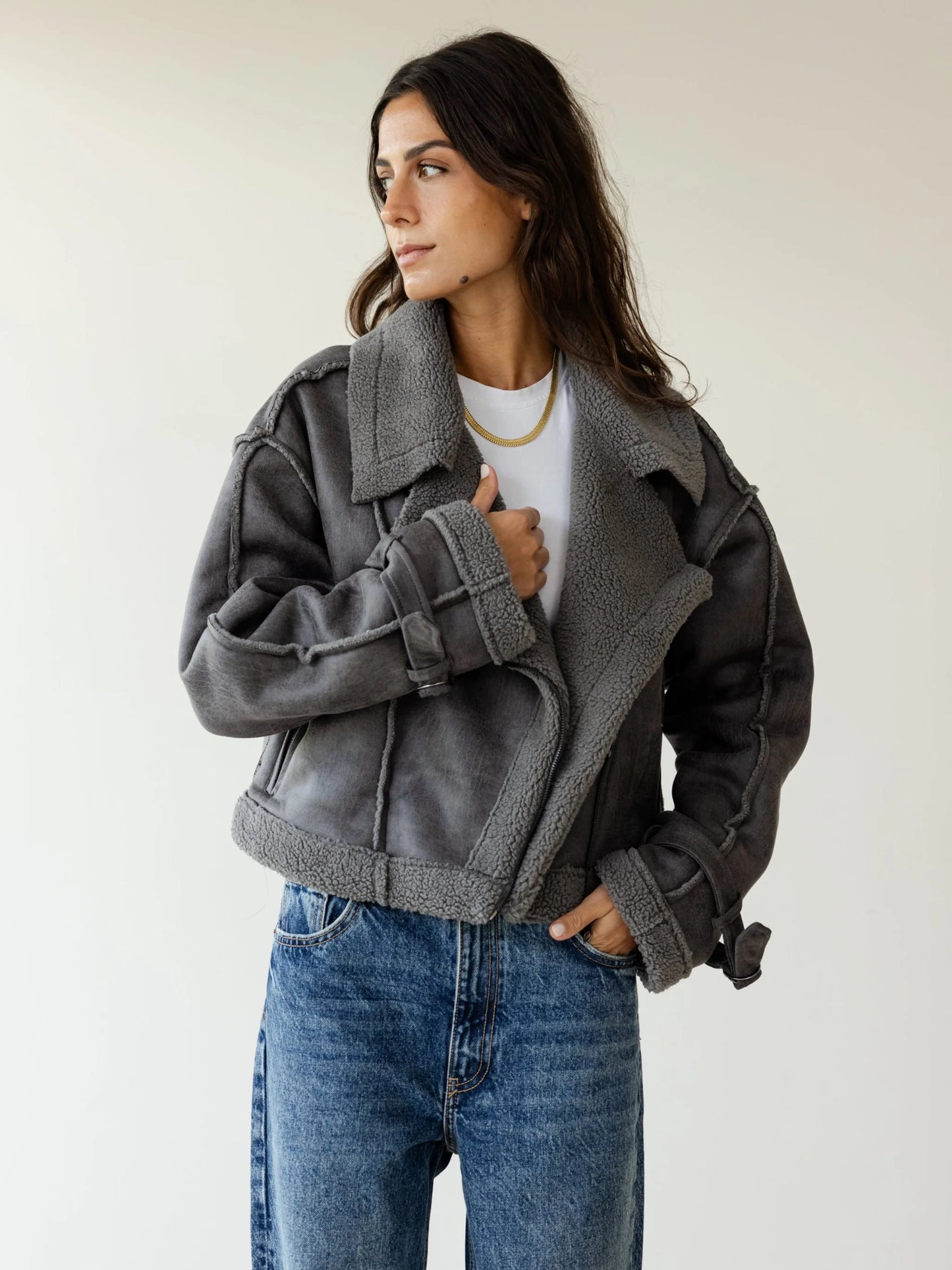 Fleece Biker Jacket - Ascia