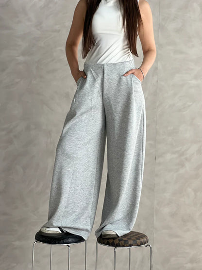 wide-leg summer melton pants  - Traumen