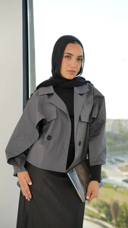 Draped trench coat - Double Anne
