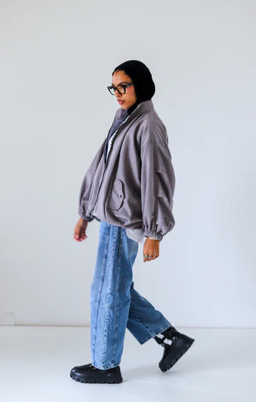 Bomber Suede Jacket - Zeyylan