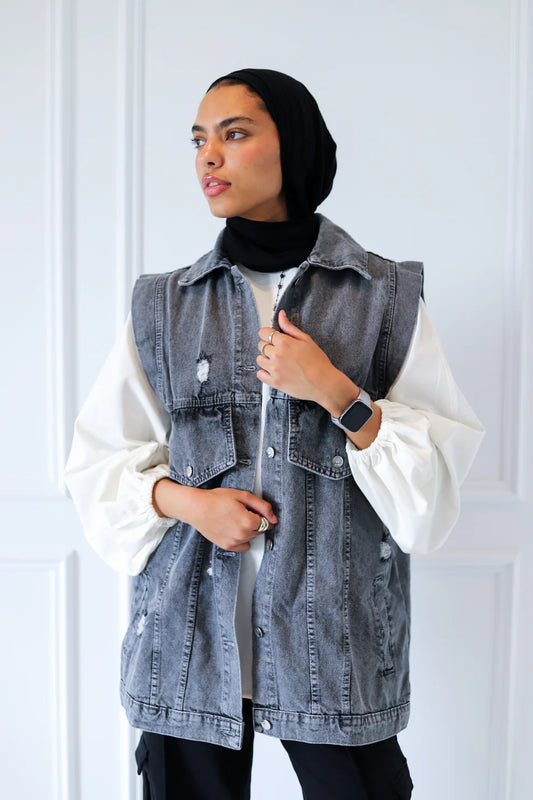 Huggie Denim Vest - Zeyylan