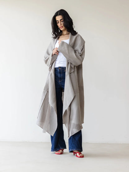 Strap Linen Kimono - ASCIA