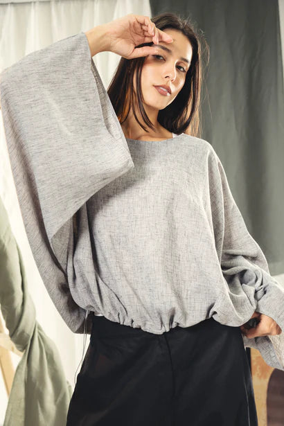 S26-T64 Adjustable Drawstring Blouse - AED