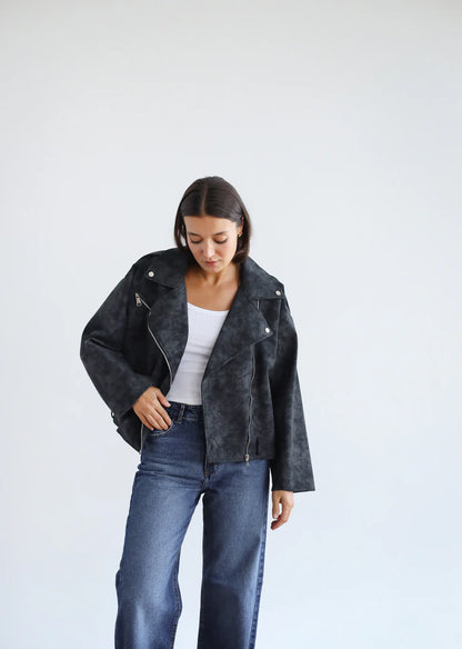 understated leather jacket - Amalia