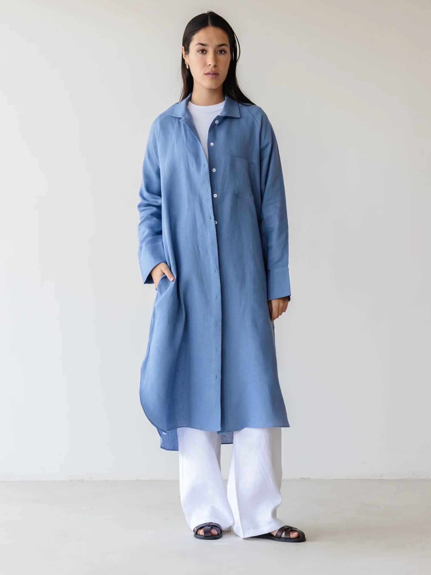 Relaxed Linen Maxi Shirt - Ascia