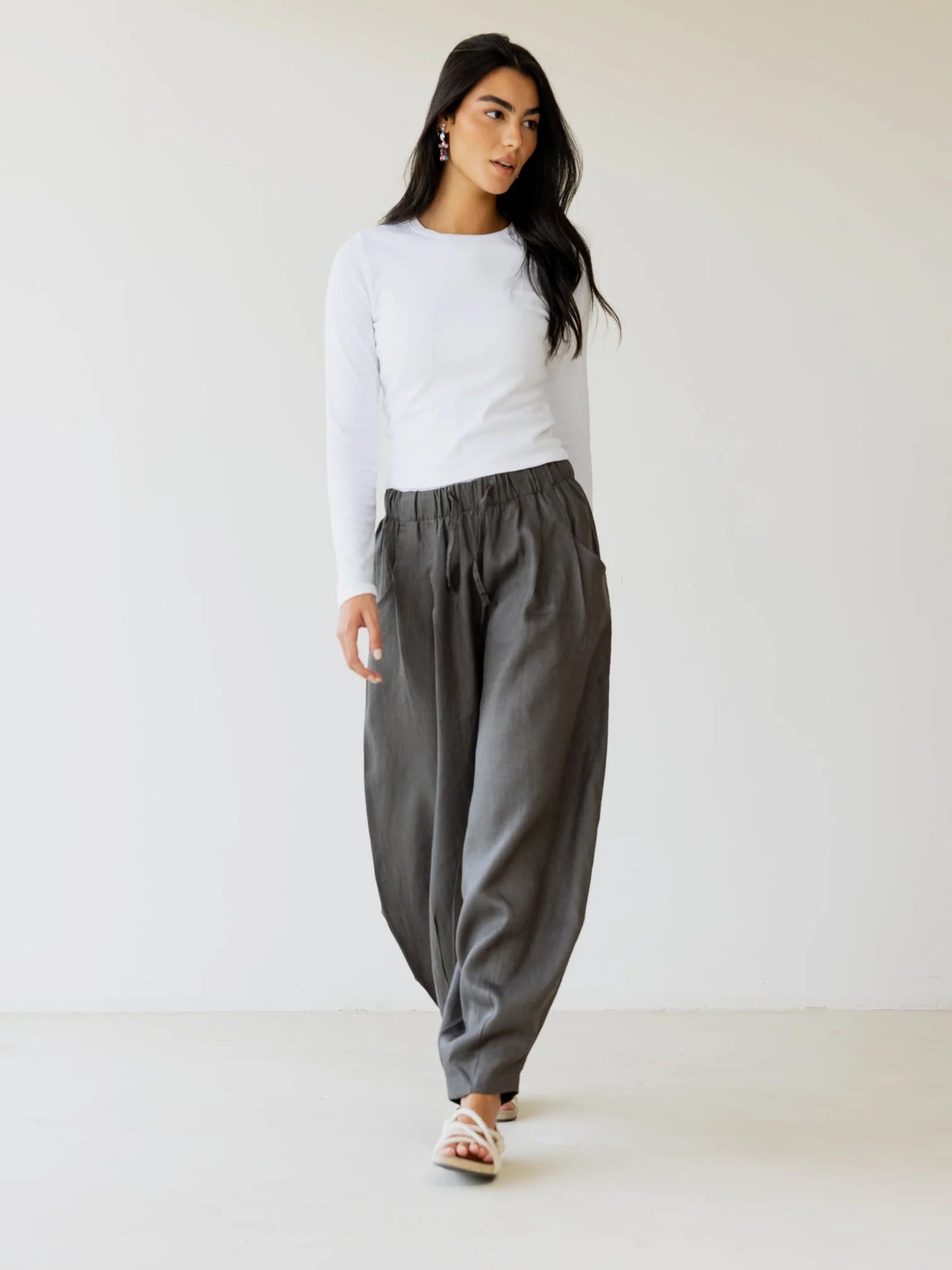 Balloon Linen Pants - Ascia