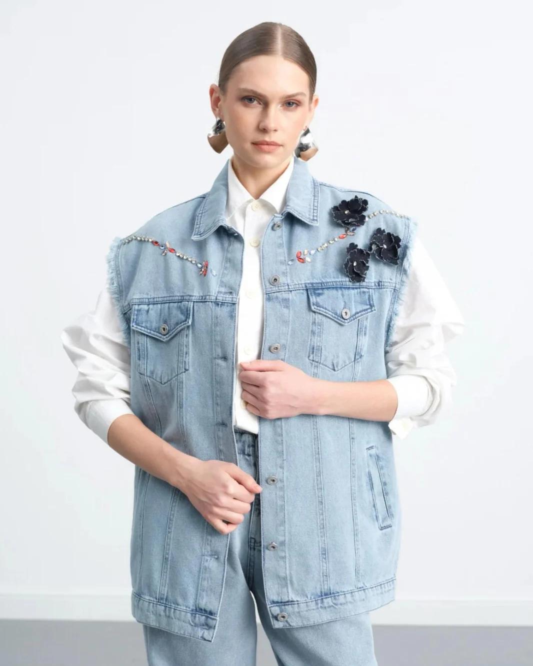 Flowers studded vest - Magazin