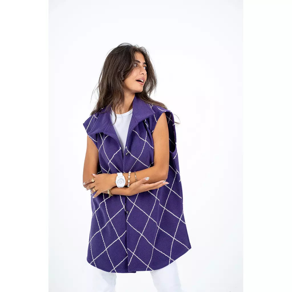 Embroidery Gookh vest purple