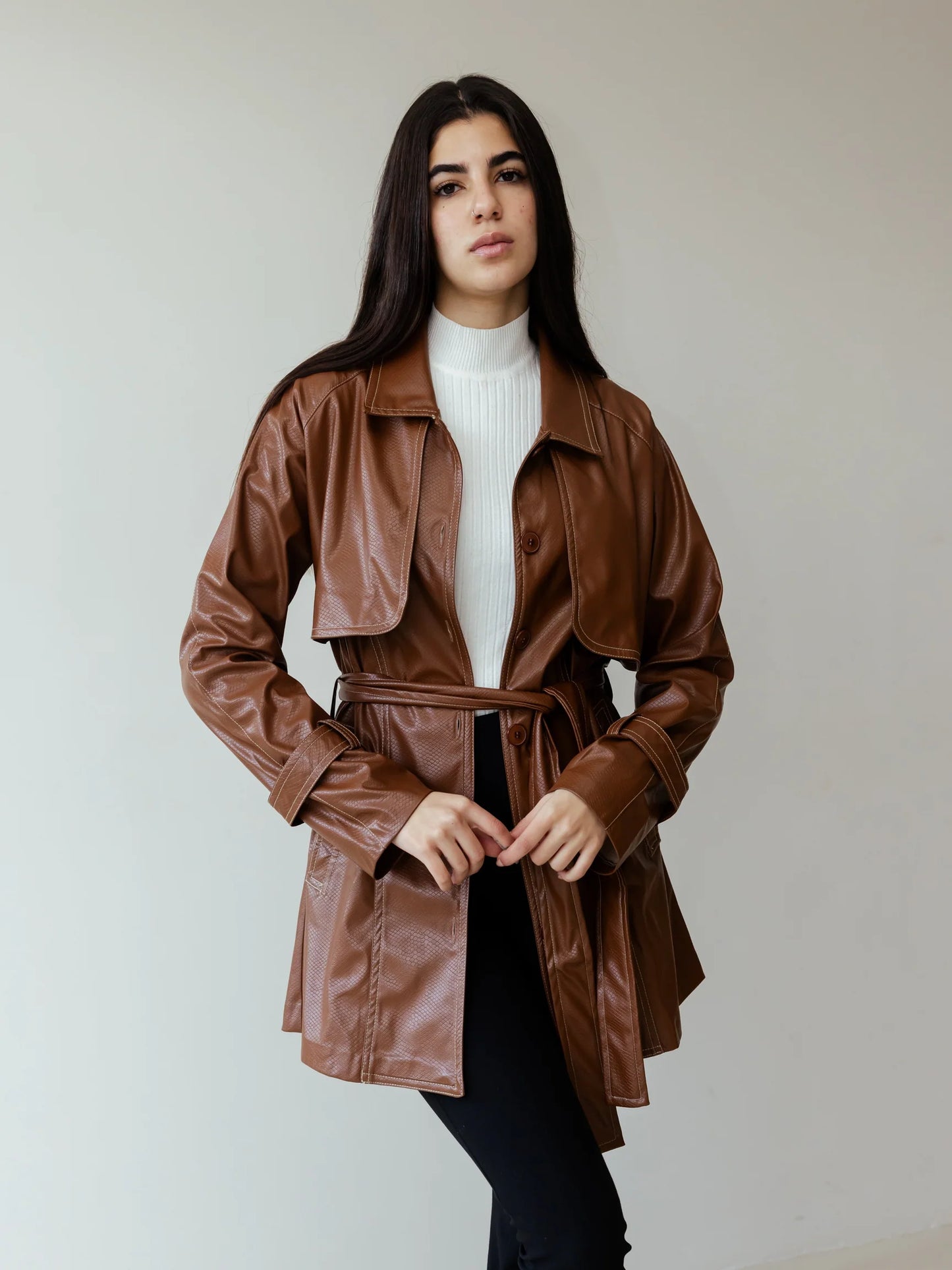 Stitched leather jacket - Ascia