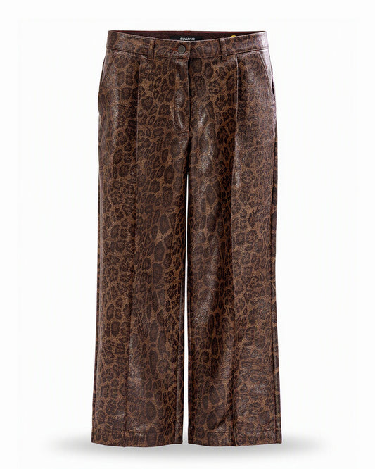 HBShop garment image: leopard leather pants - Jeno, BROWN