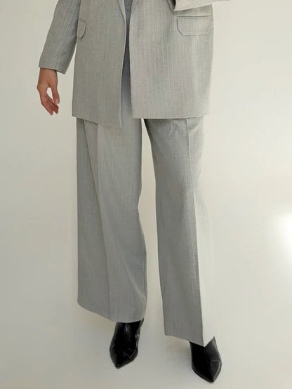 The tailored white striped pants - NK Designs