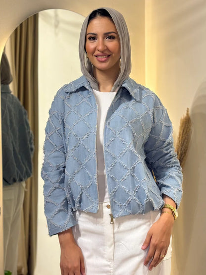 Textured denim jacket - Jeno