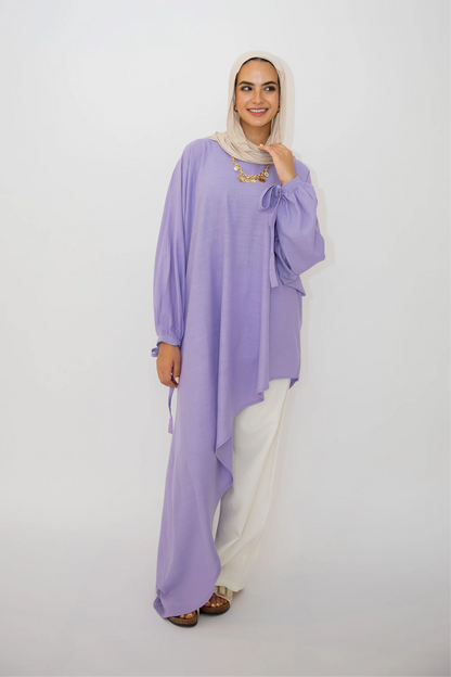 Asymmetrical linen top - Double anne