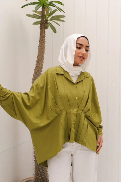 Airy waves linen top - Double anne