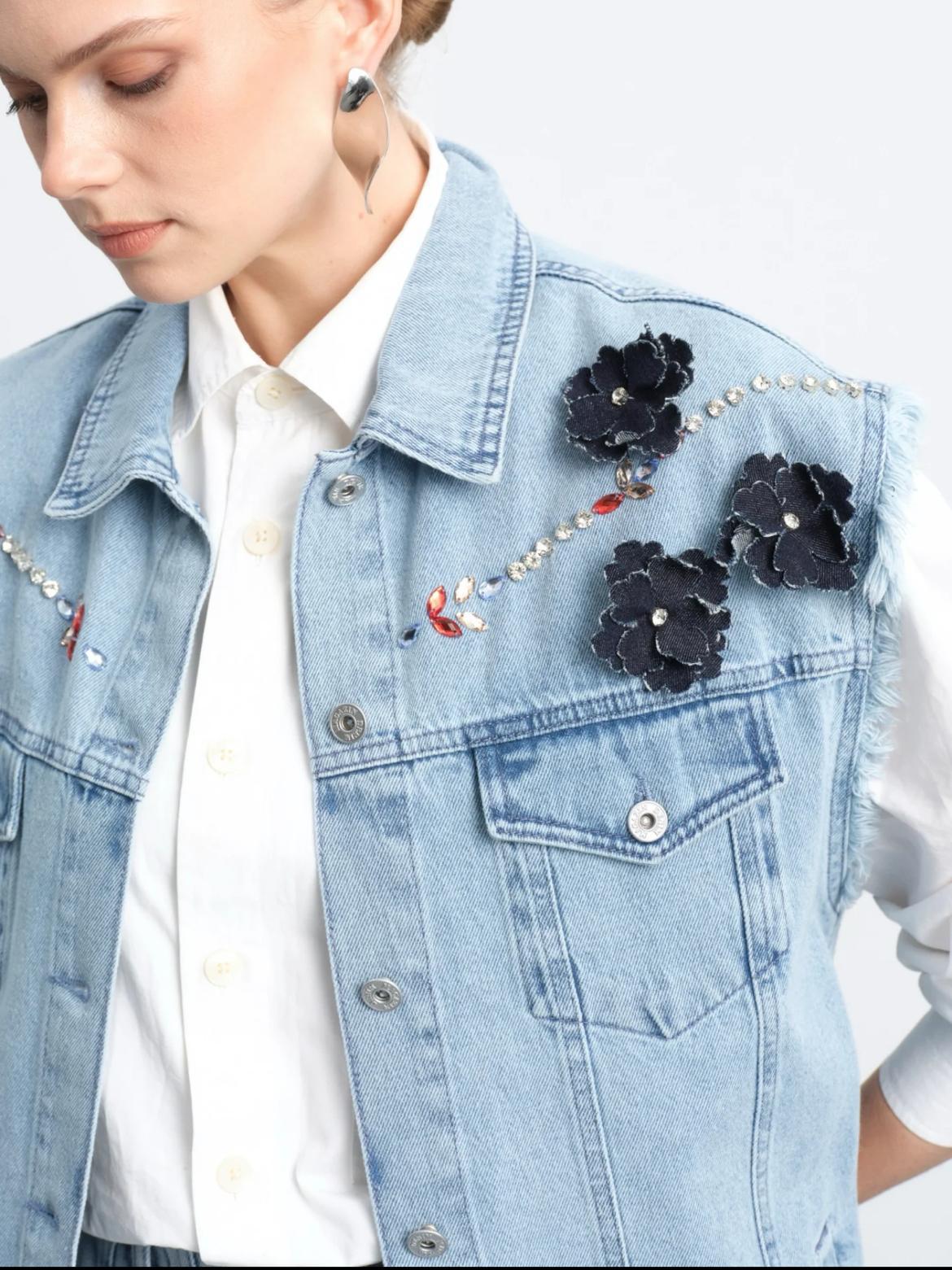 Flowers studded vest - Magazin