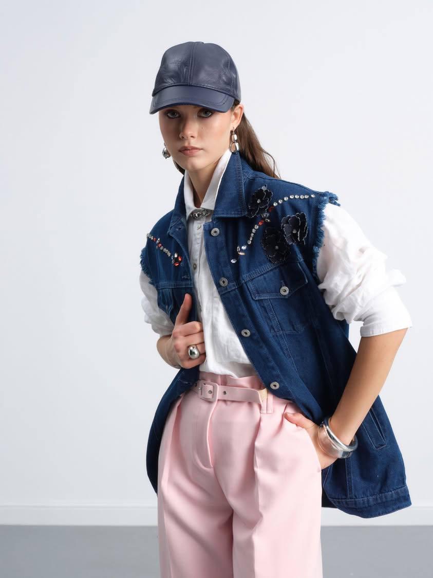 Flowers studded vest - Magazin