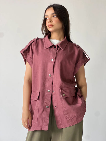 Oversized Long Cargo Vest- Traumen
