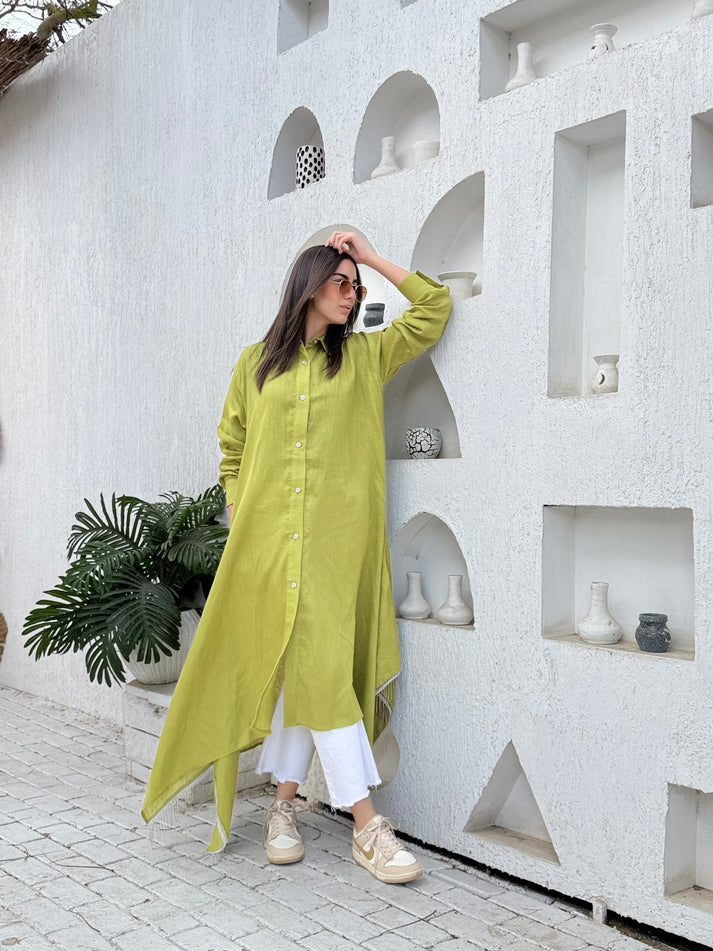 Linen long shirt - Yasofia