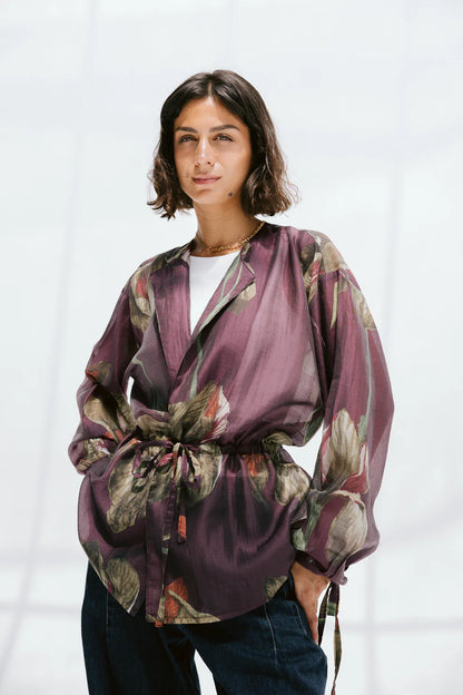 Jardin blouse - Peach and mint