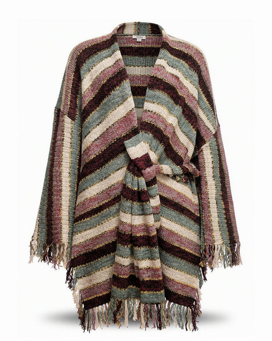 HBShop garment image: Multiway Wrap Knit Cardigan-Taj Sisters, colorful
