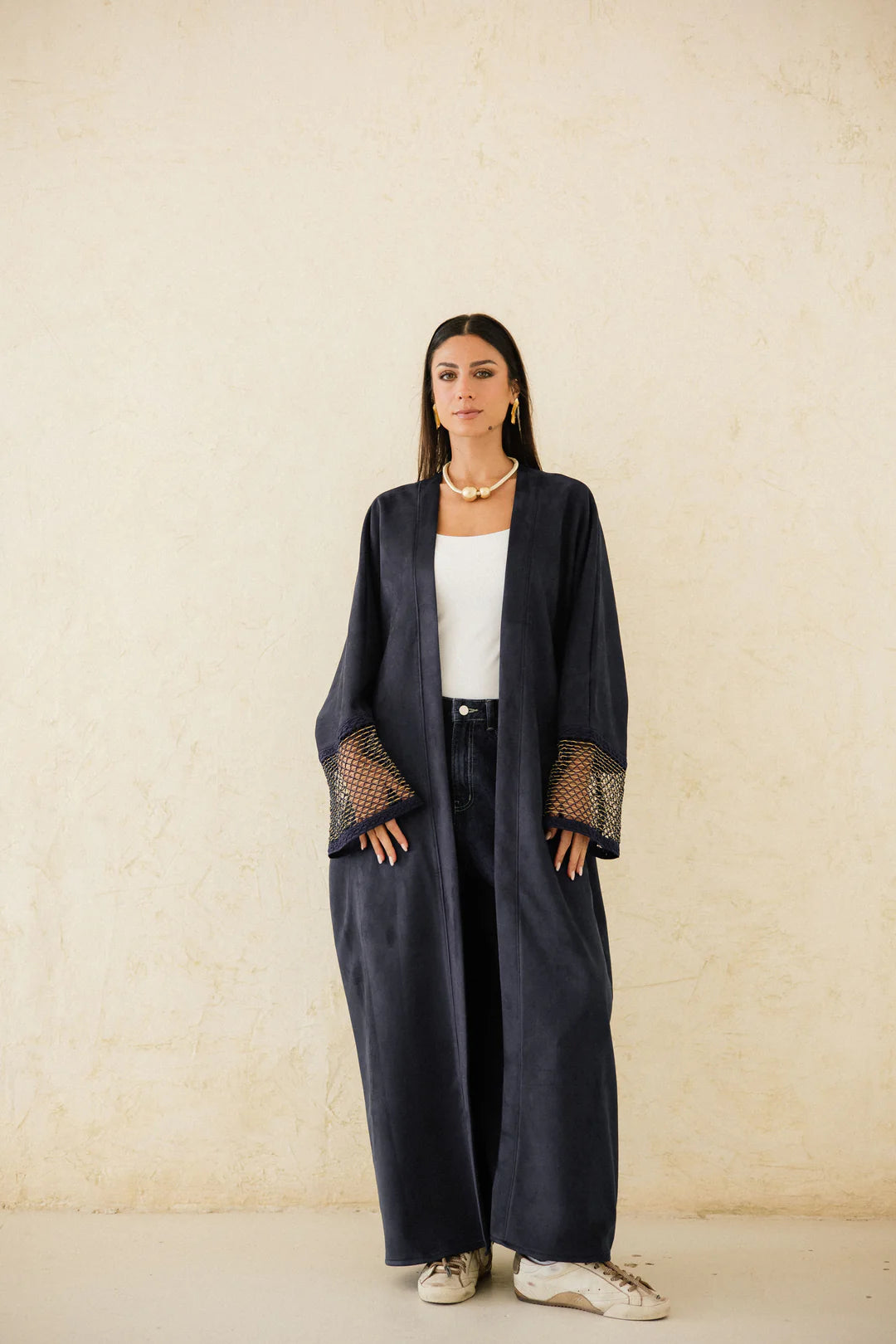 Suede Mesh Kaftan - Taj