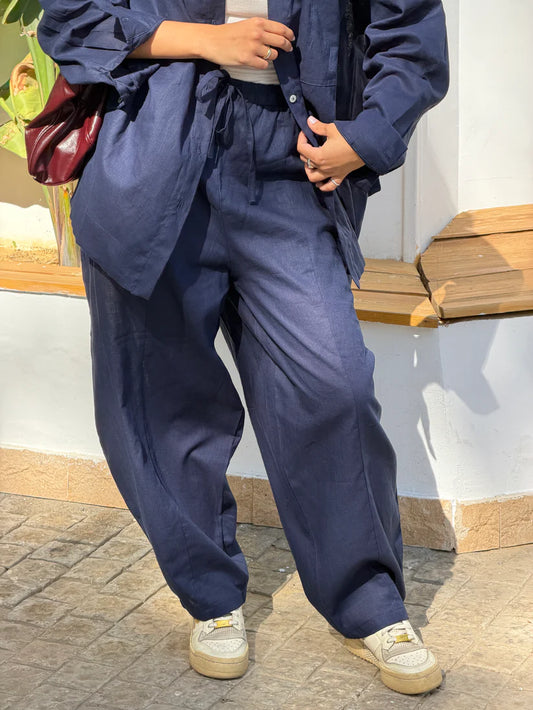 ballon linen pants - Caj