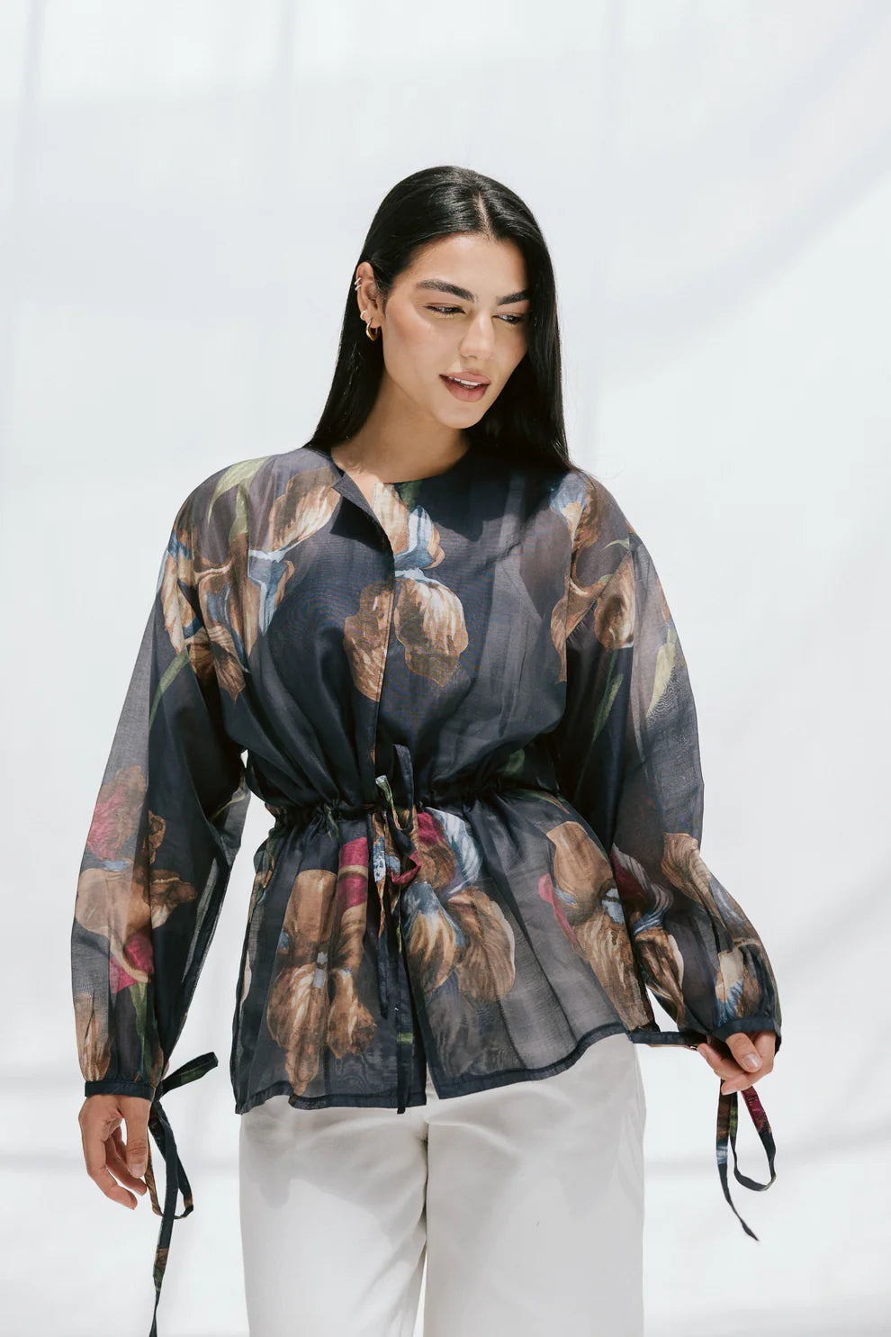 Jardin blouse - Peach and mint